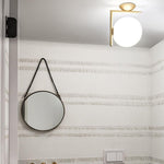 Blown Glass Opal Glass Wall Lamp - Lamp Outdoor