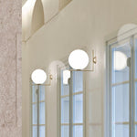 Blown Glass Opal Glass Wall Lamp - Lamp Outdoor