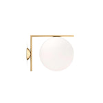Blown Glass Opal Glass Wall Lamp - Lamp Outdoor