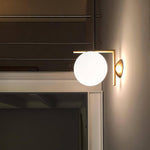 Blown Glass Opal Glass Wall Lamp - Lamp Outdoor