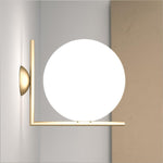 Blown Glass Opal Glass Wall Lamp - Lamp Outdoor
