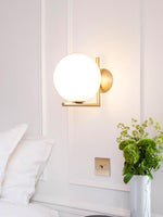 Blown Glass Opal Glass Wall Lamp - Lamp Outdoor