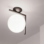 Blown Glass Opal Glass Wall Lamp - Lamp Outdoor