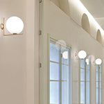 Blown Glass Opal Glass Wall Lamp - Lamp Outdoor