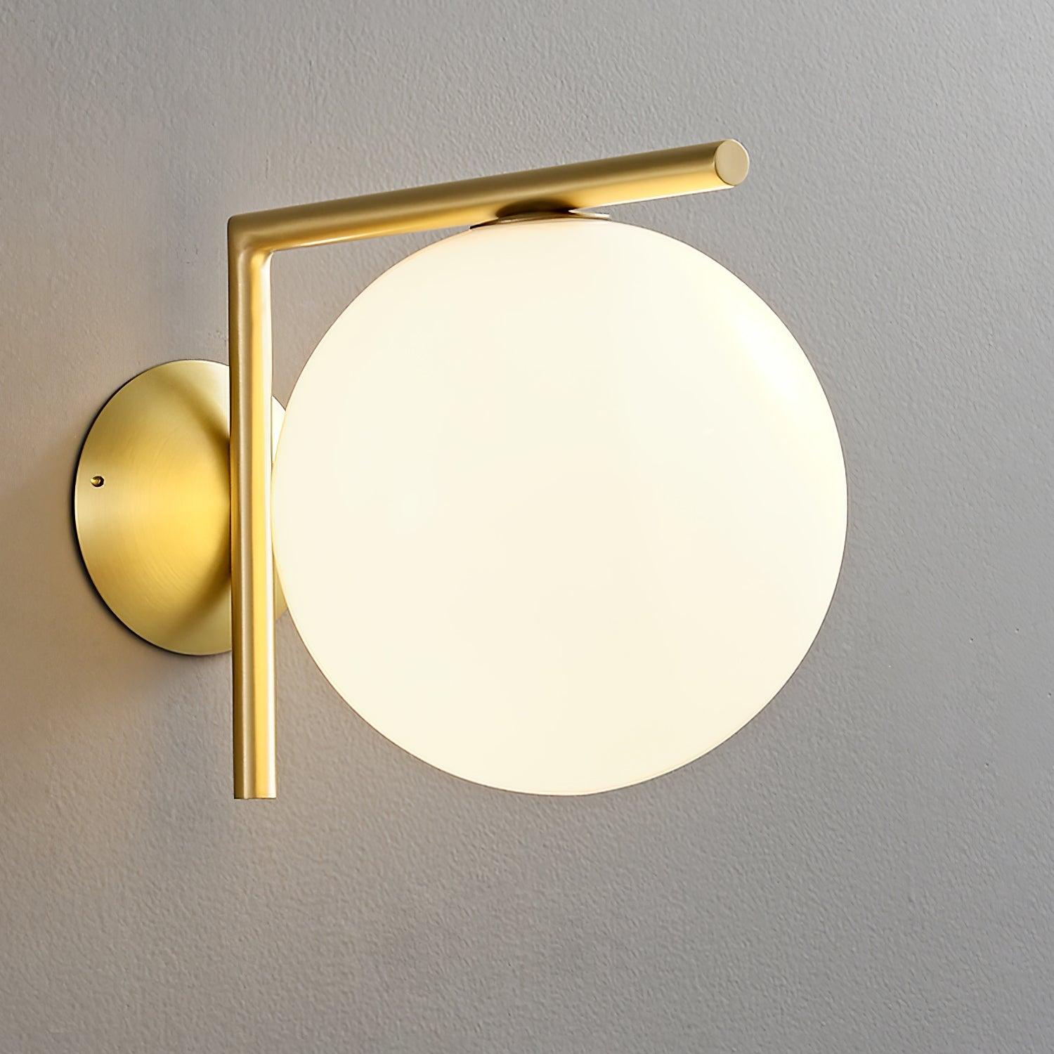 Blown Glass Opal Glass Wall Lamp - Lamp Outdoor