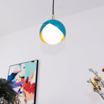 Solara Pendant Lamp Brass Nested Opal Globe Modern - Letslighting