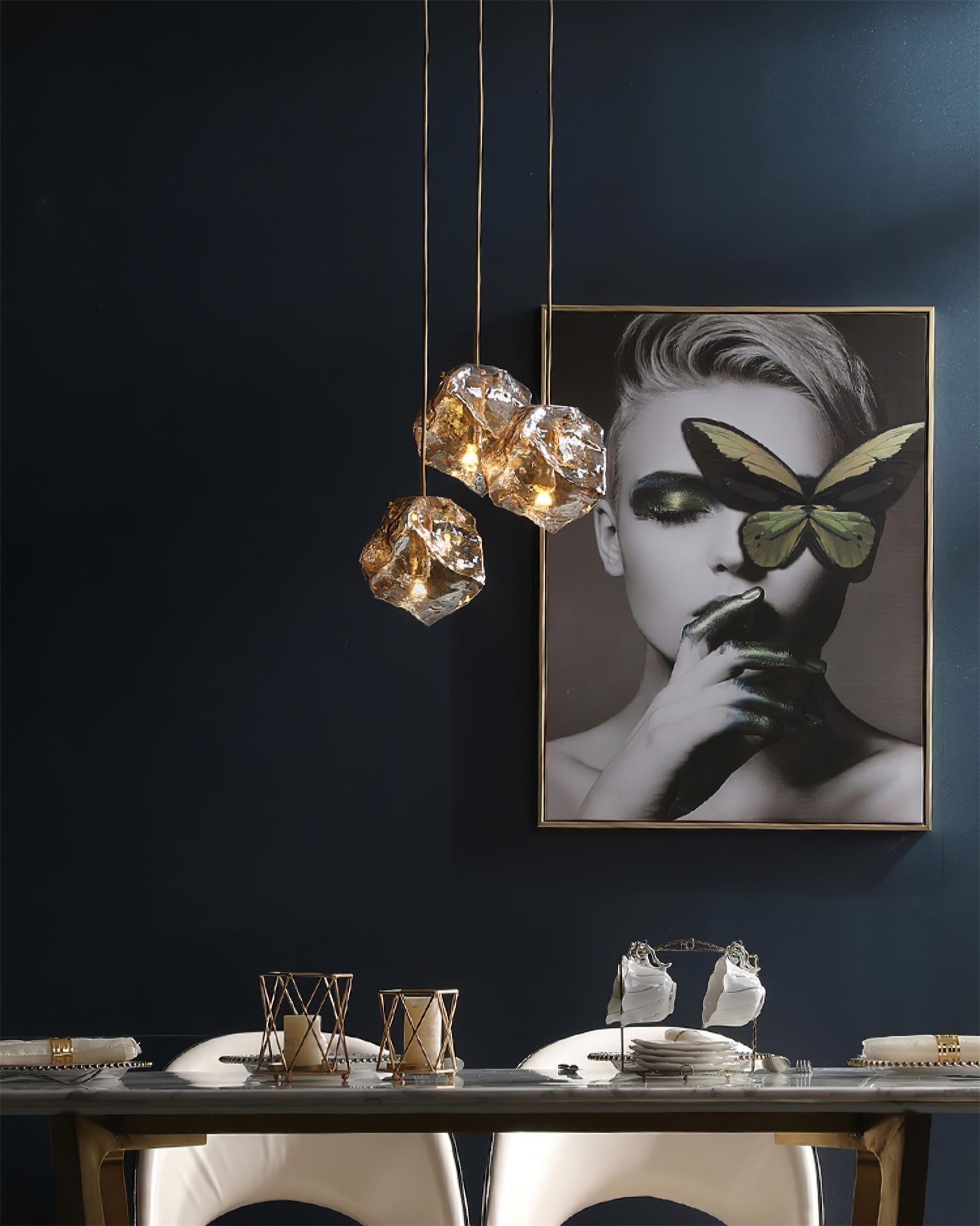 Illyria Ice Glass Pendant Lamp - Lamp Outdoor