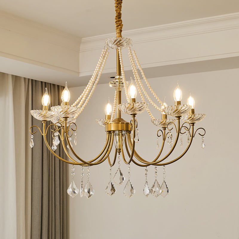 Imperial Pearl Crystal Chandelier - Lamp Outdoor