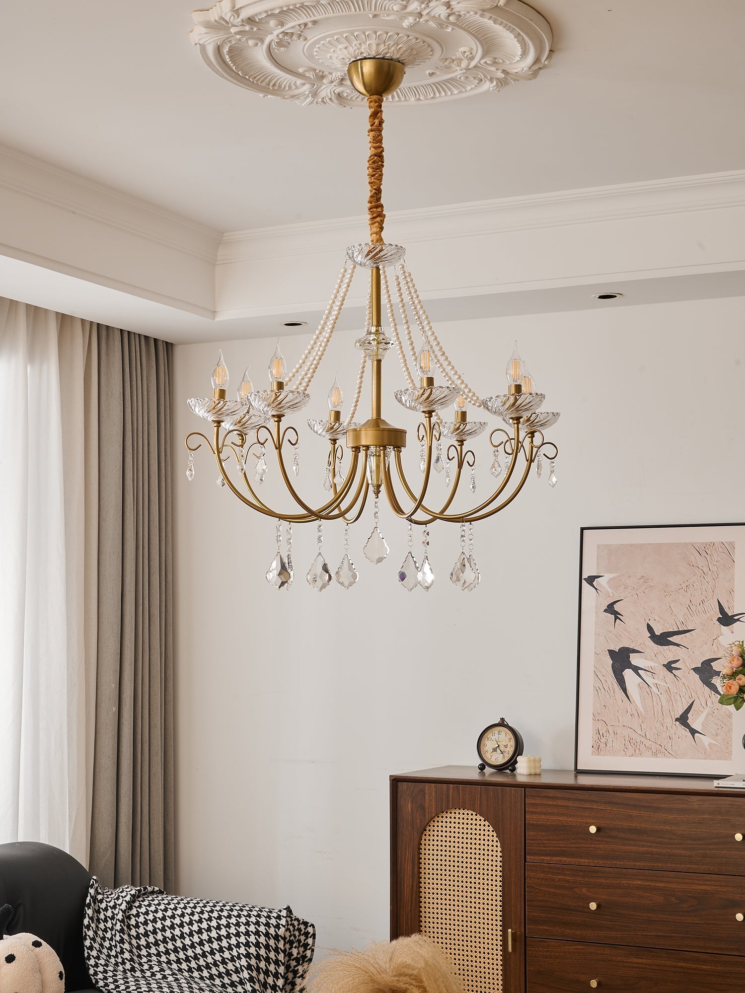 Imperial Pearl Crystal Chandelier - Lamp Outdoor