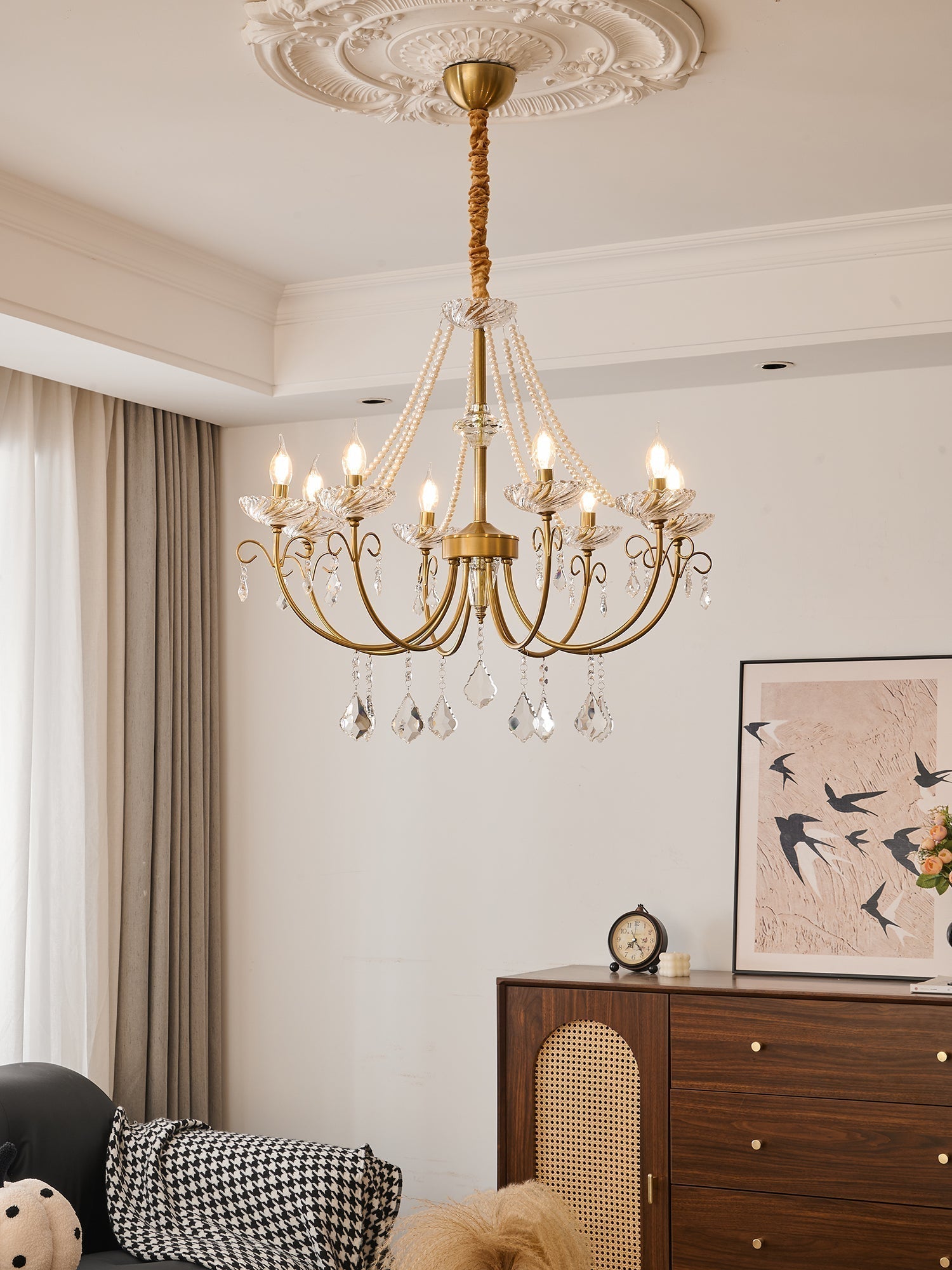 Imperial Pearl Crystal Chandelier - Lamp Outdoor