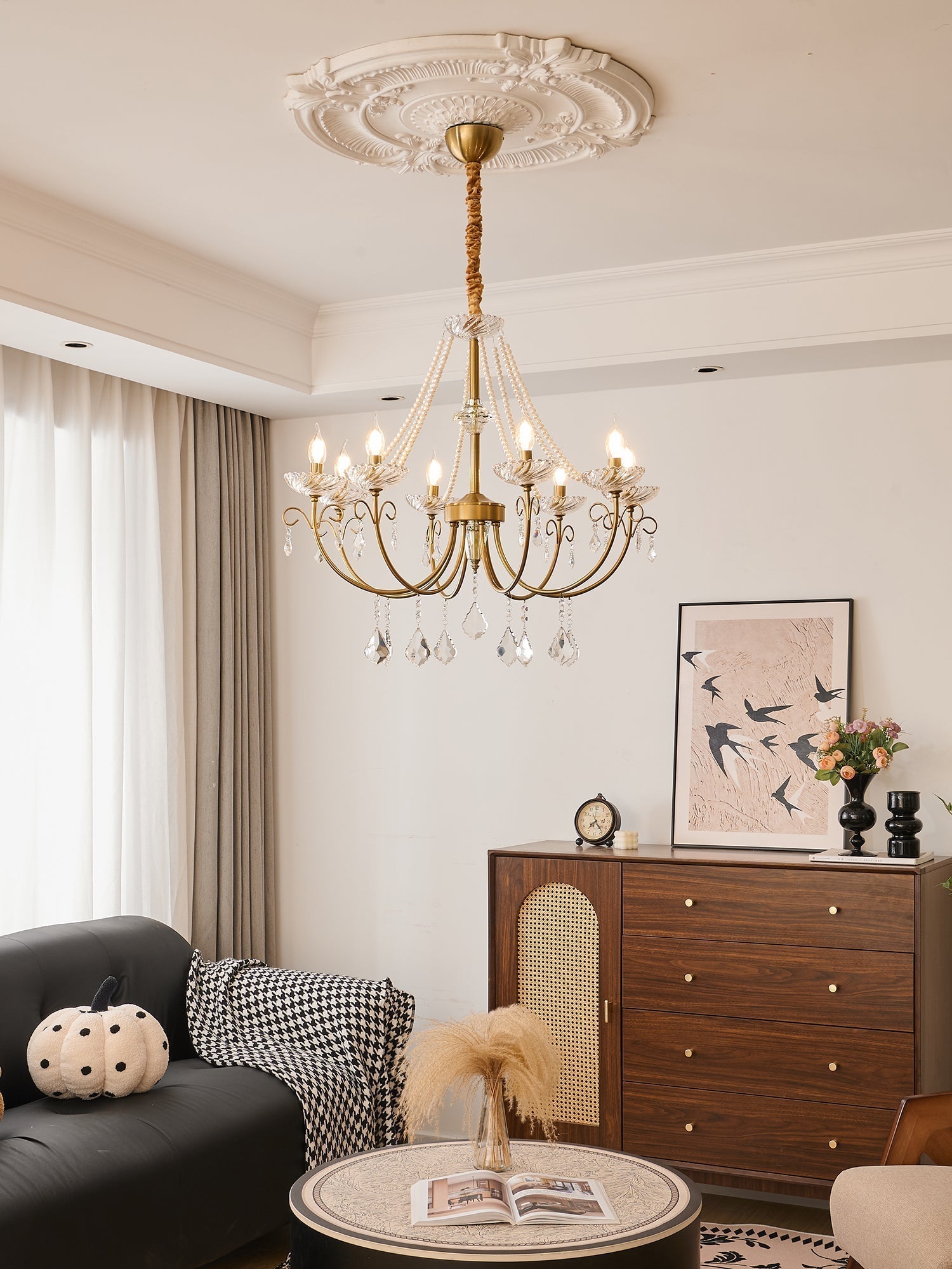 Imperial Pearl Crystal Chandelier - Lamp Outdoor