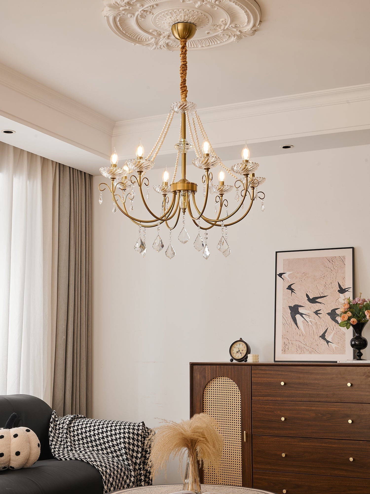 Imperial Pearl Crystal Chandelier - Lamp Outdoor