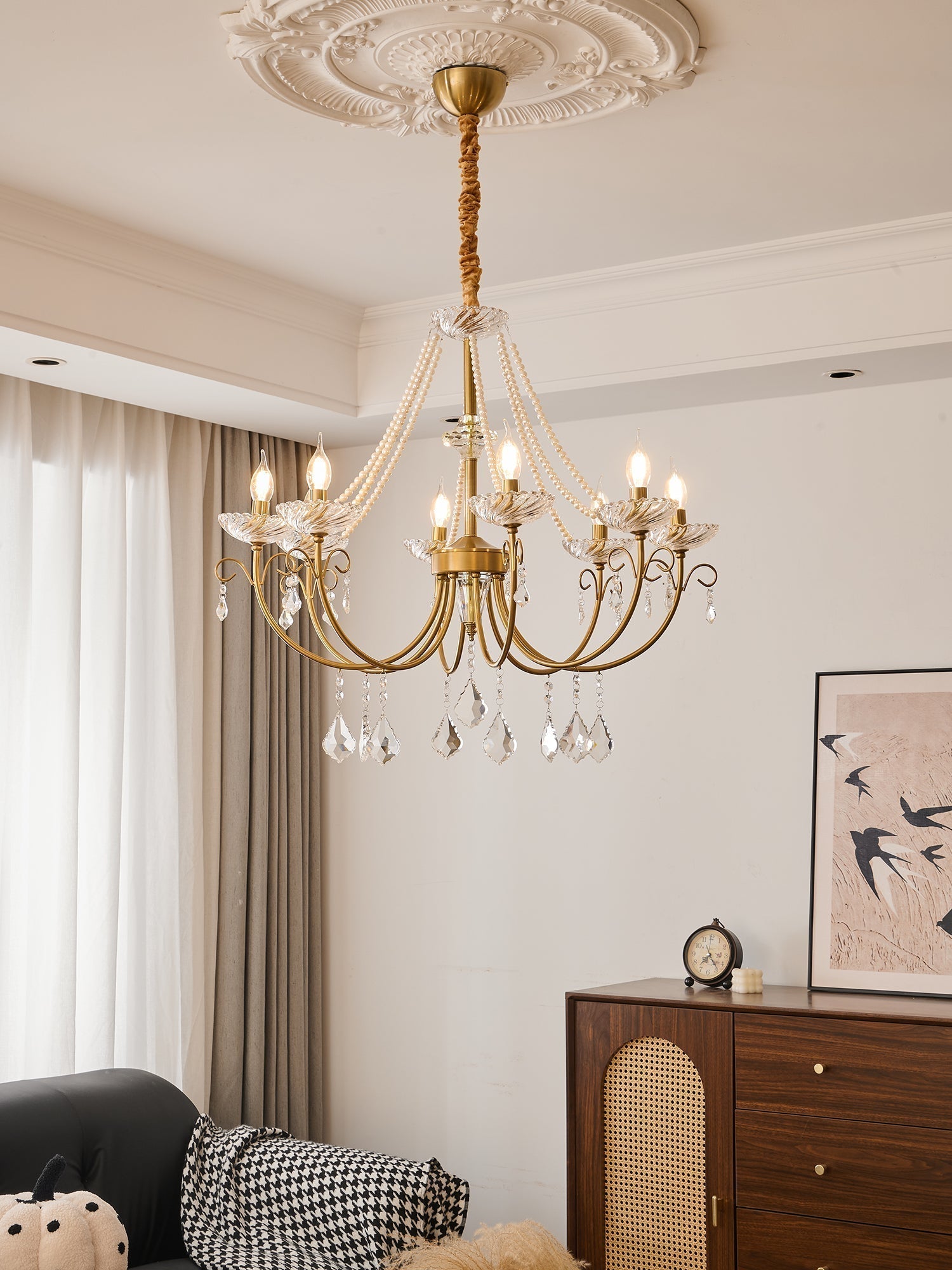 Imperial Pearl Crystal Chandelier - Lamp Outdoor