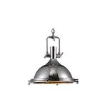 Solara Pendant Lamp Brass Ribbed Dome Industrial - Letslighting