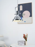 Solara Pendant Lamp Brass Ribbed Dome Industrial - Letslighting