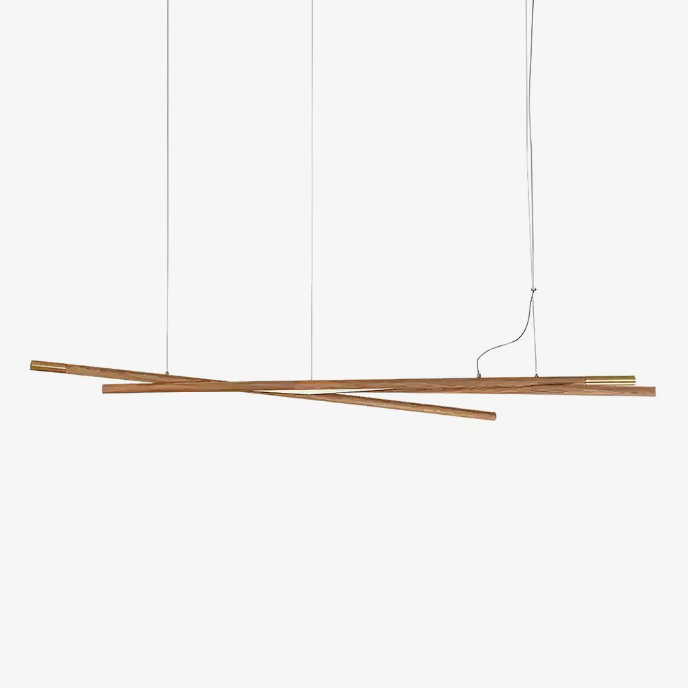 Aurora Chandelier Wooden Linear LED - Lamp Outdoor