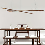 Aurora Chandelier Wooden Linear LED - Lamp Outdoor