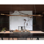 Aurora Chandelier Wooden Linear LED - Lamp Outdoor