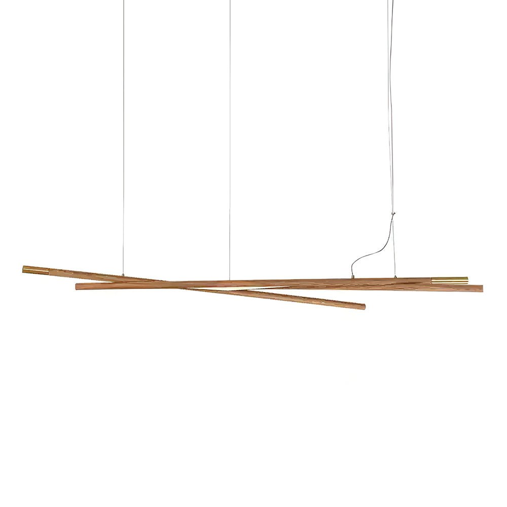 Aurora Chandelier Wooden Linear LED - Lamp Outdoor