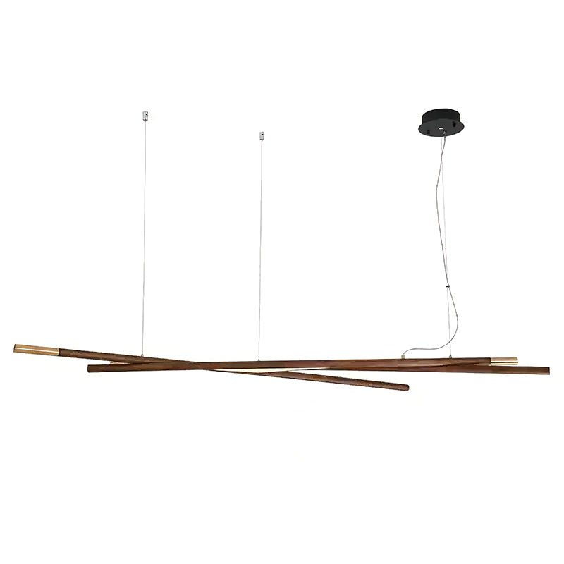 Aurora Chandelier Wooden Linear LED - Lamp Outdoor