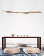 Aurora Chandelier Wooden Linear LED - Lamp Outdoor