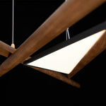 Aurora Chandelier Wooden Linear LED - Lamp Outdoor