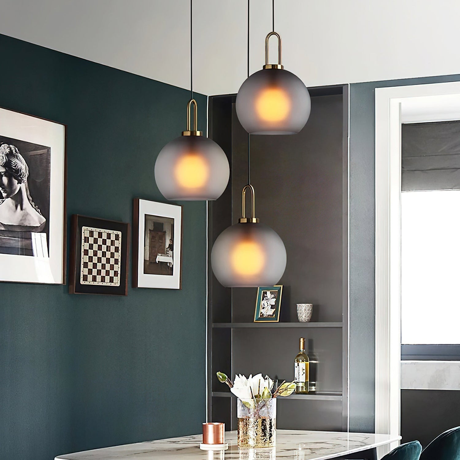 Iona Contemporary Glass Pendant Light