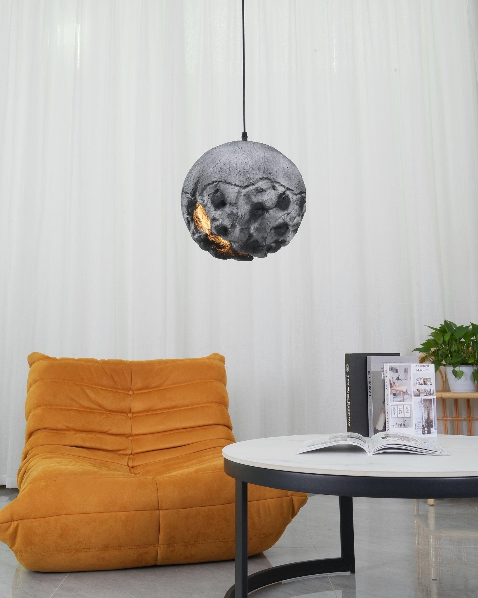 Ilphaara Irregular Planet Metal Plastic Pendant Lamp - Lamp Outdoor