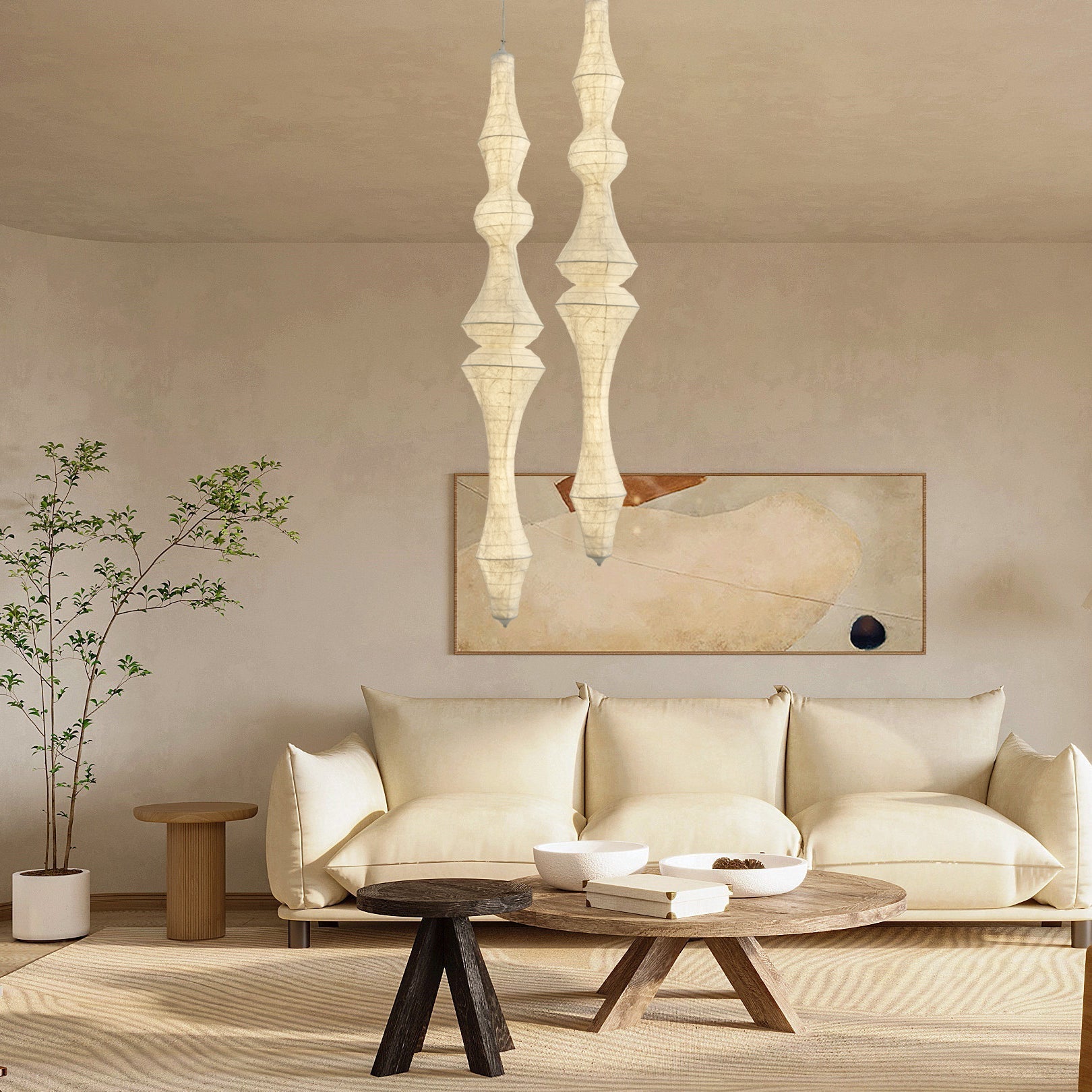 Zonoria Artisanal Silk Pendant Light - Lamp Outdoor