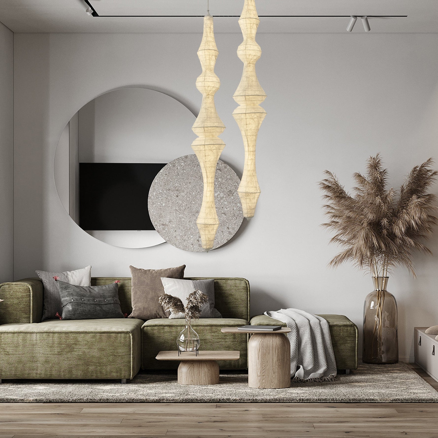 Zonoria Artisanal Silk Pendant Light - Lamp Outdoor