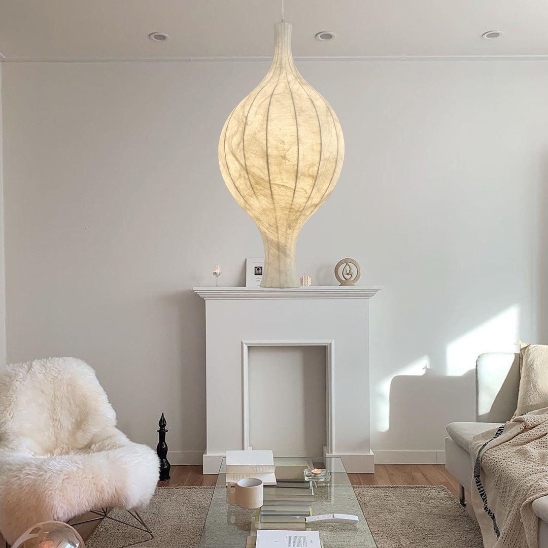 Orvelion Organic Mulberry Silk Pendant Light - Lamp Outdoor