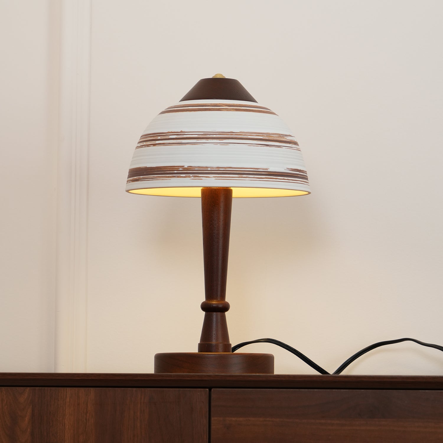 Japanese Farmhouse Wood Table Lamp