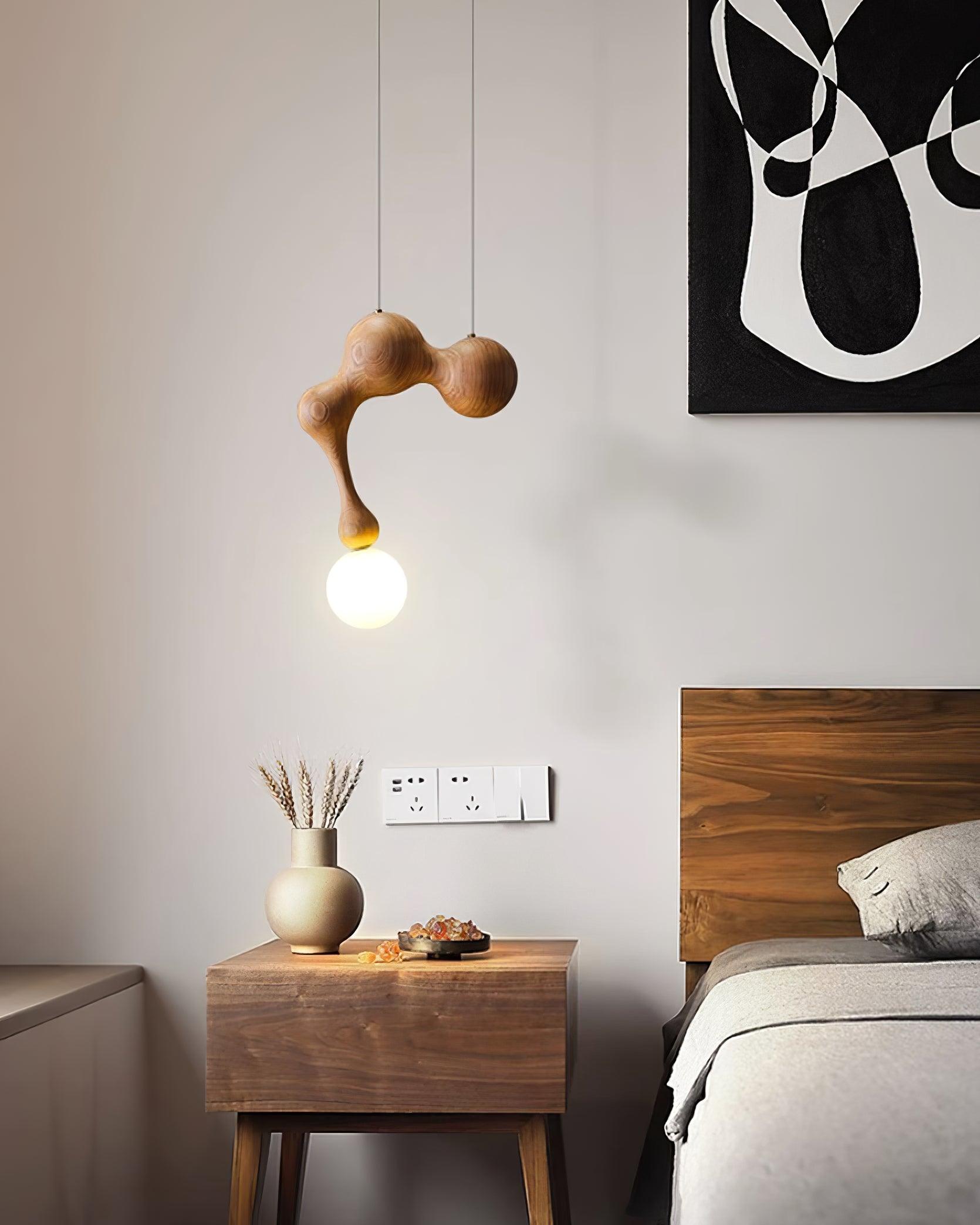 Jenna Wooden Pendant Lamp - Lamp Outdoor