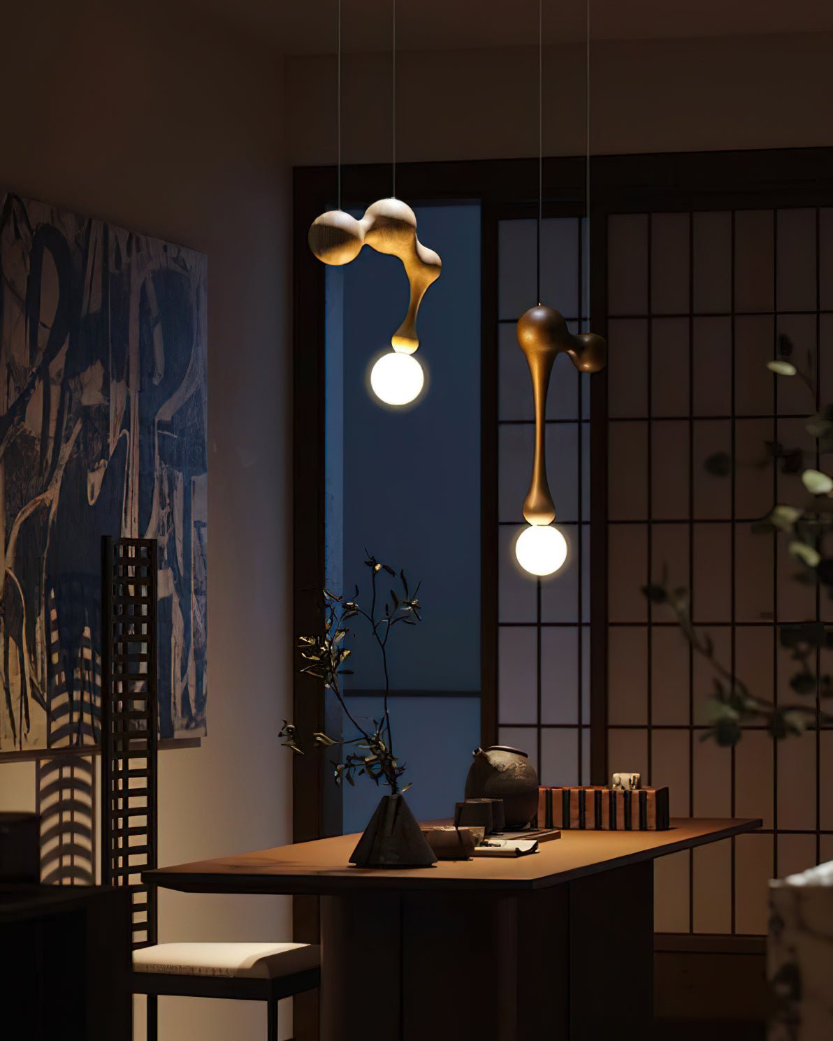 Jenna Wooden Pendant Lamp - Lamp Outdoor
