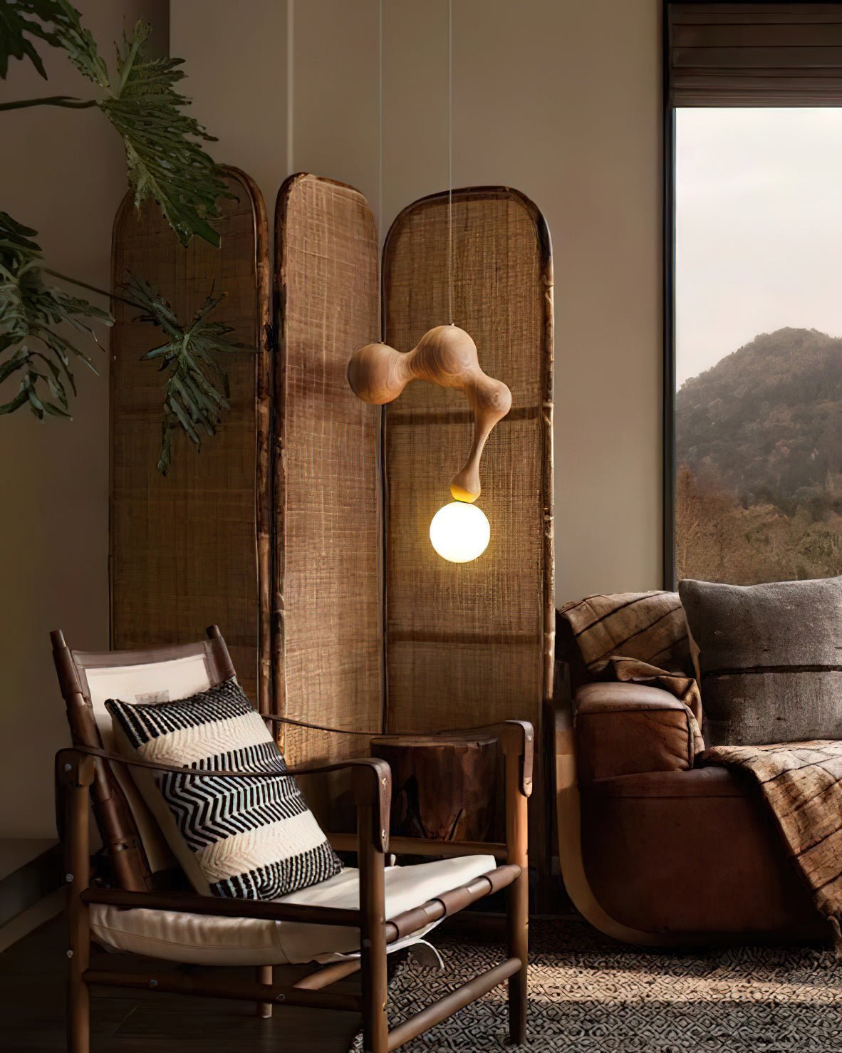 Jenna Wooden Pendant Lamp - Lamp Outdoor