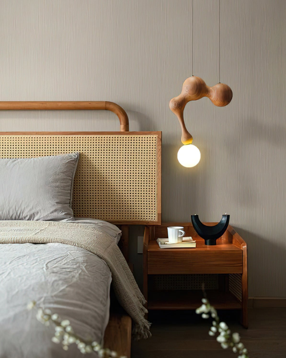 Jenna Wooden Pendant Lamp - Lamp Outdoor