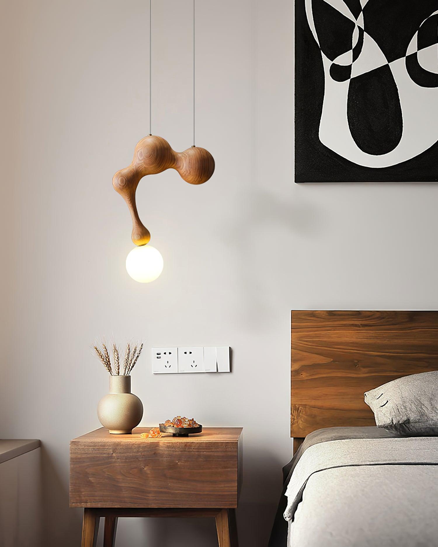 Jenna Wooden Pendant Lamp - Lamp Outdoor