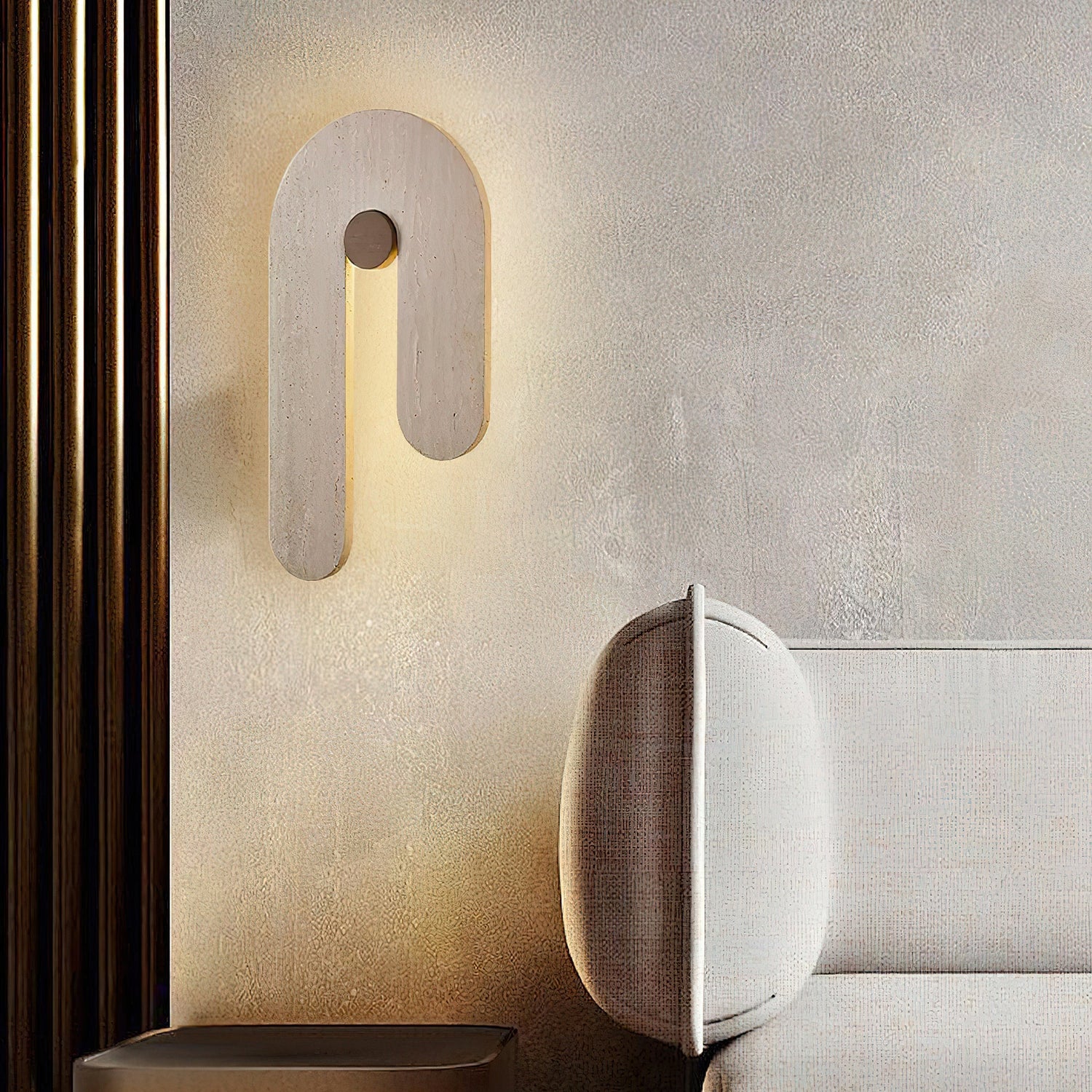Jiome Wabi-Sabi Travertine Wall Light