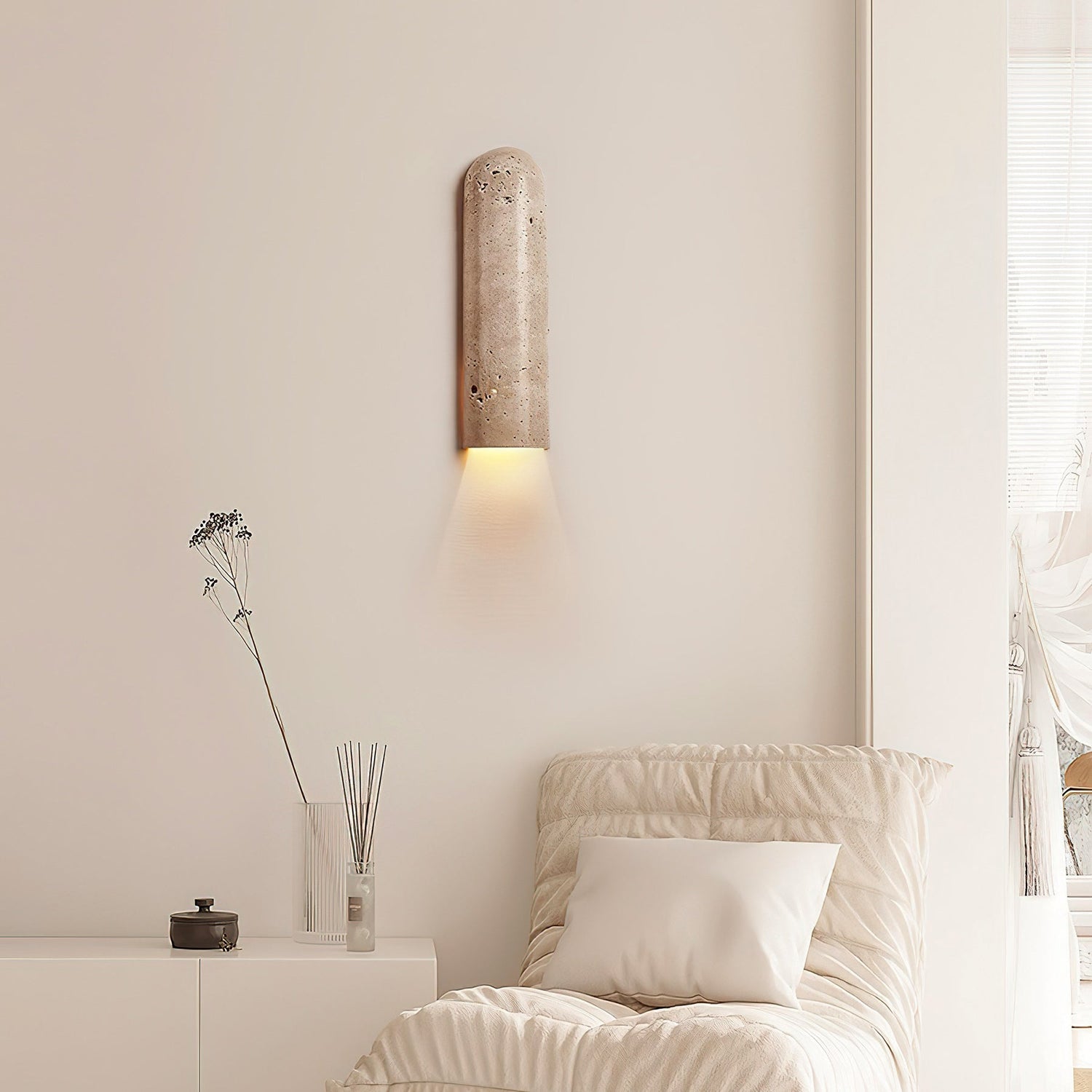 Jolias Wabi-Sabi Travertine Wall Light