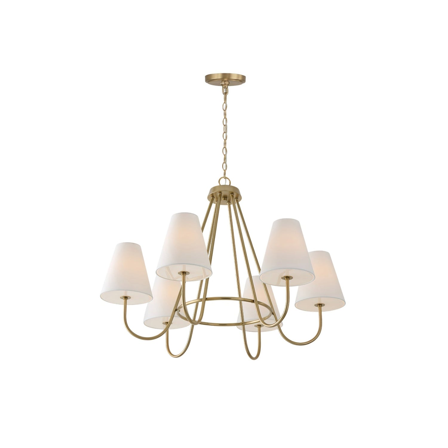 Julia Contemporary Brass Chandelier