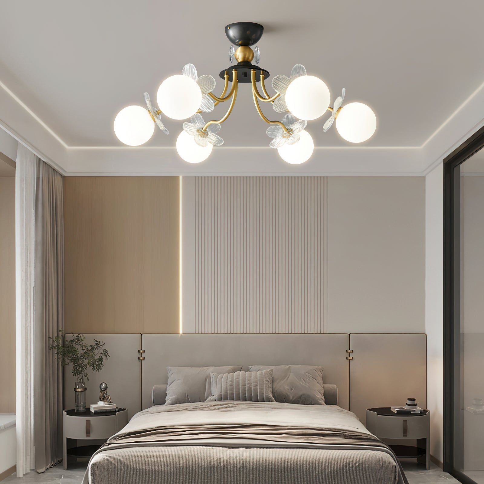 Blossom Flower Glass Chandelier - Lamp Outdoor