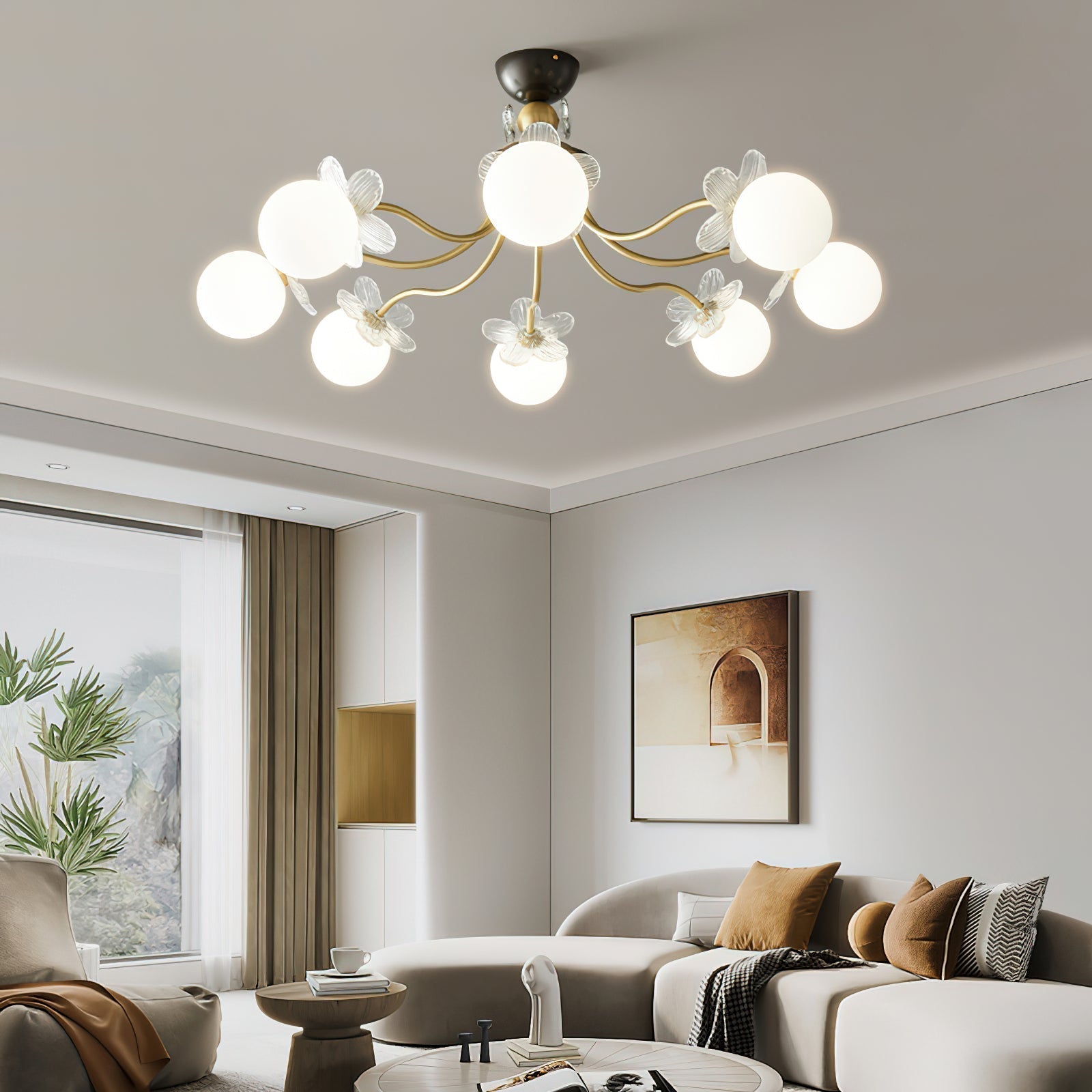 Blossom Flower Glass Chandelier - Lamp Outdoor