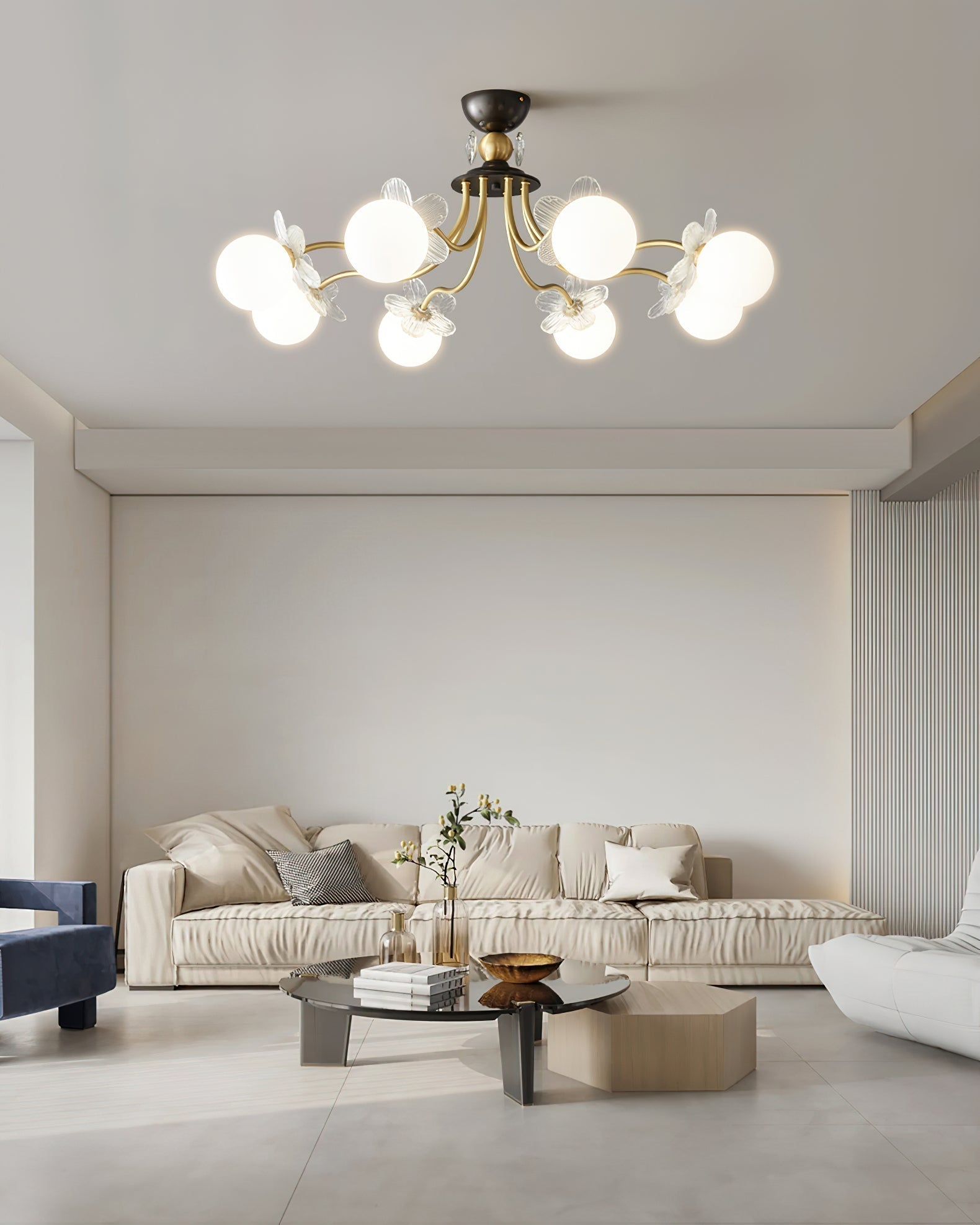 Blossom Flower Glass Chandelier - Lamp Outdoor