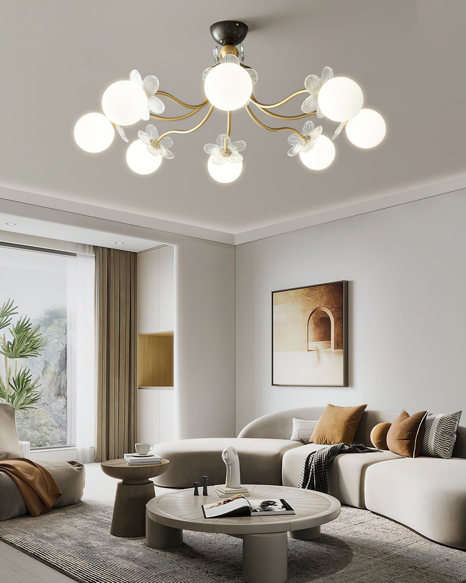 Blossom Flower Glass Chandelier - Lamp Outdoor