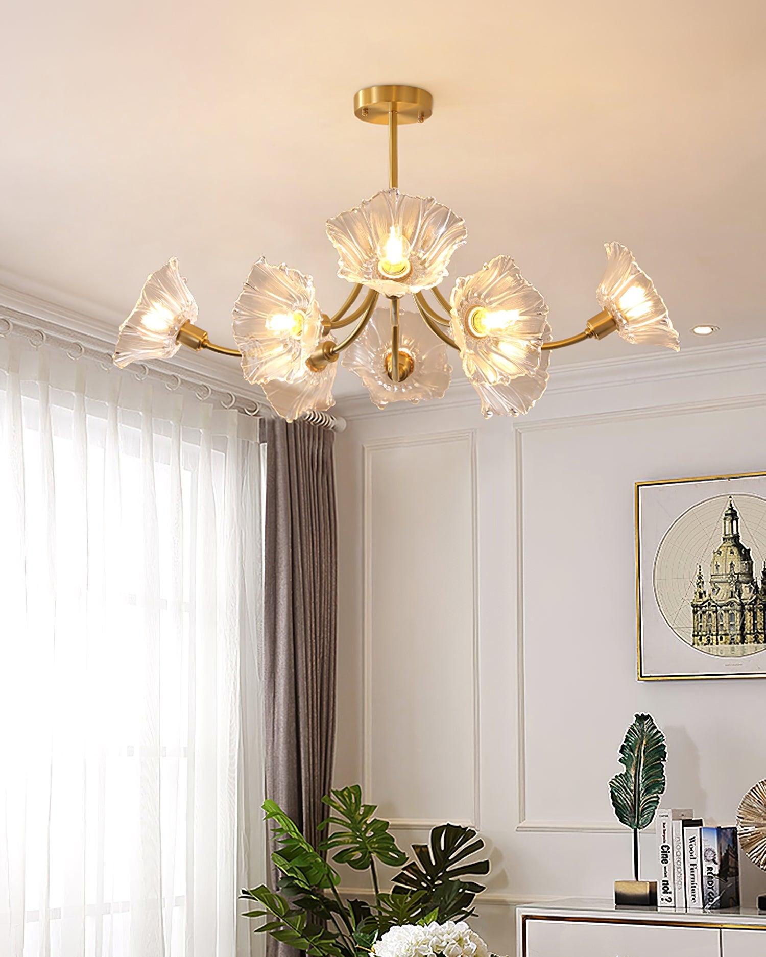 Kalin Flower Glass Chandelier - Lamp Outdoor