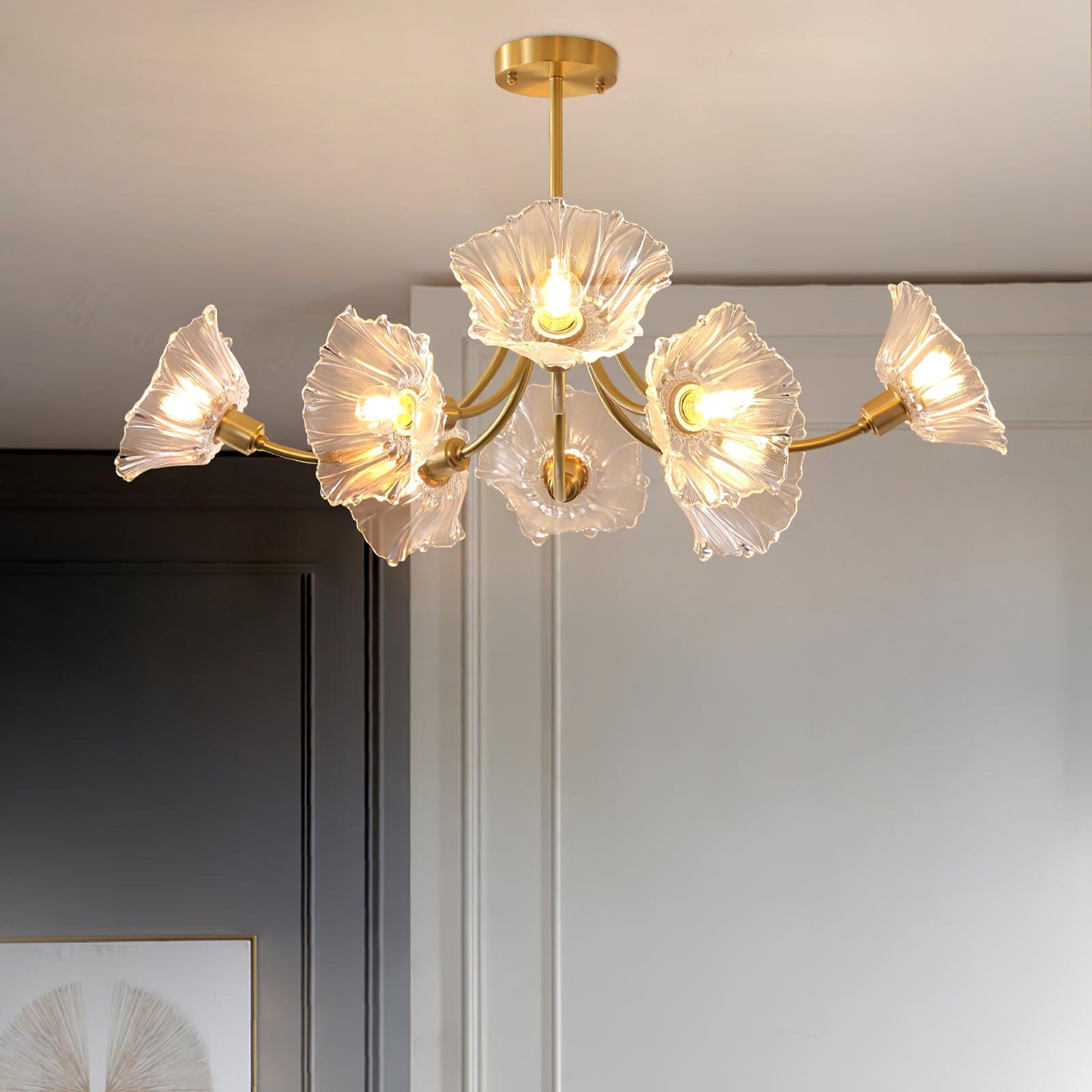 Kalin Flower Glass Chandelier - Lamp Outdoor