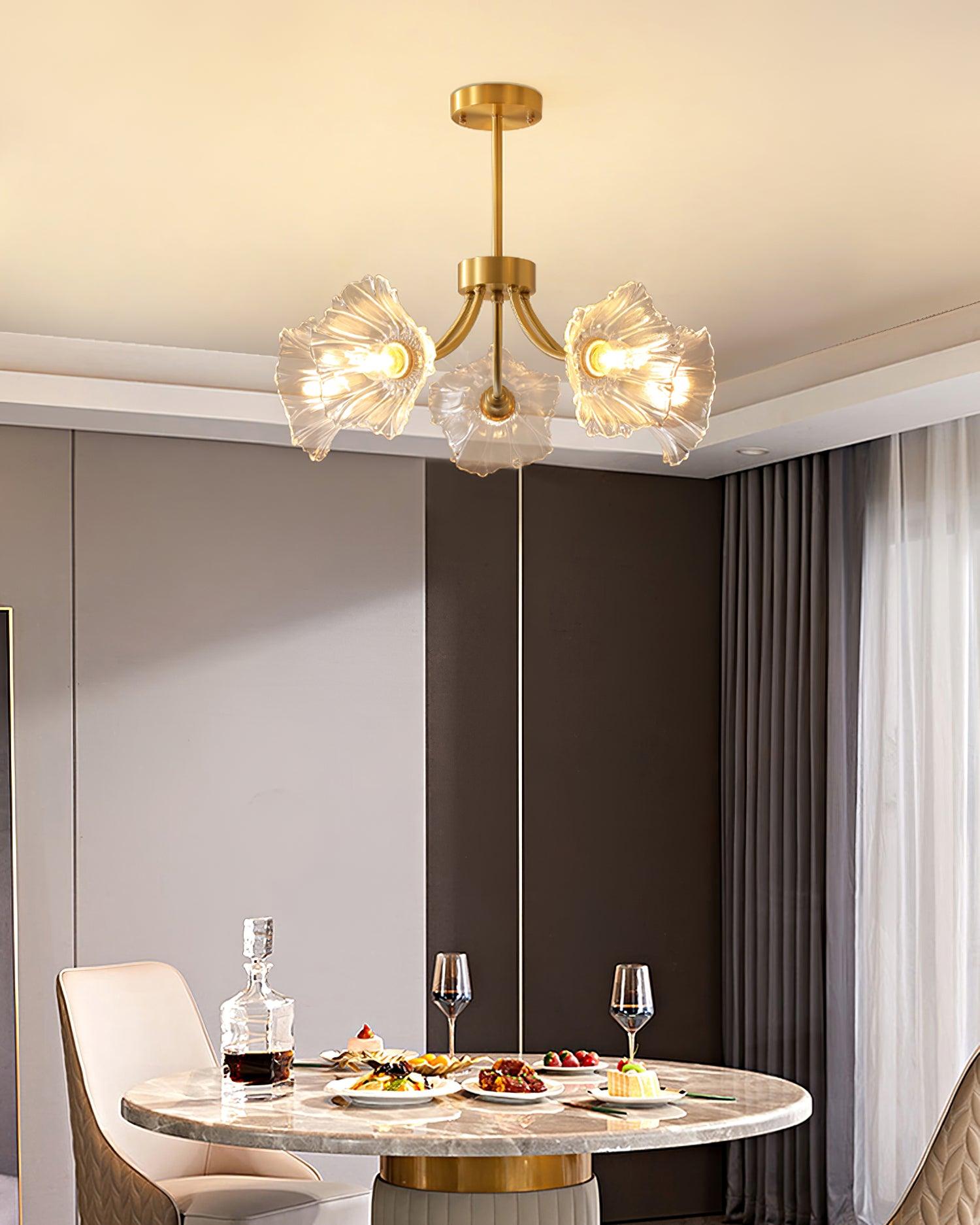 Kalin Flower Glass Chandelier - Lamp Outdoor