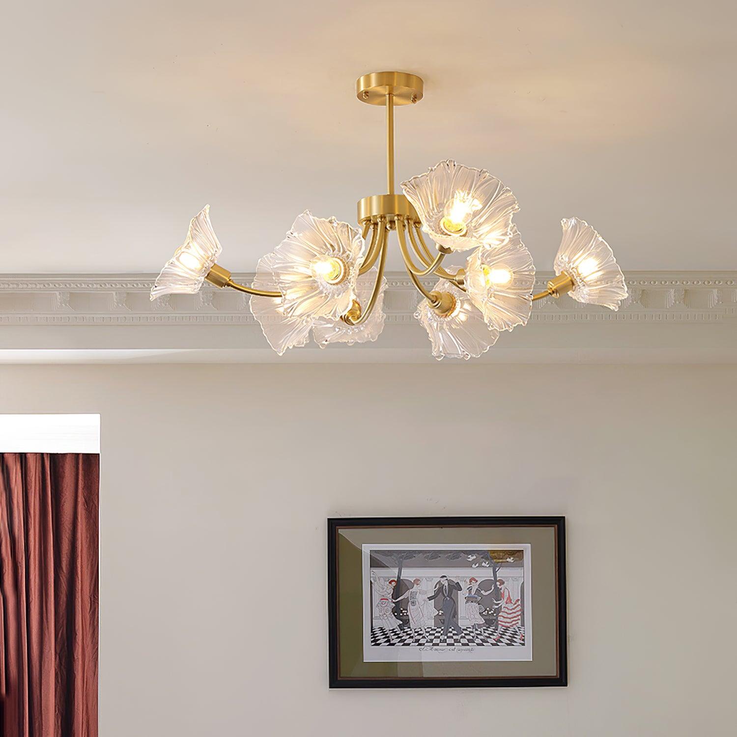 Kalin Flower Glass Chandelier - Lamp Outdoor