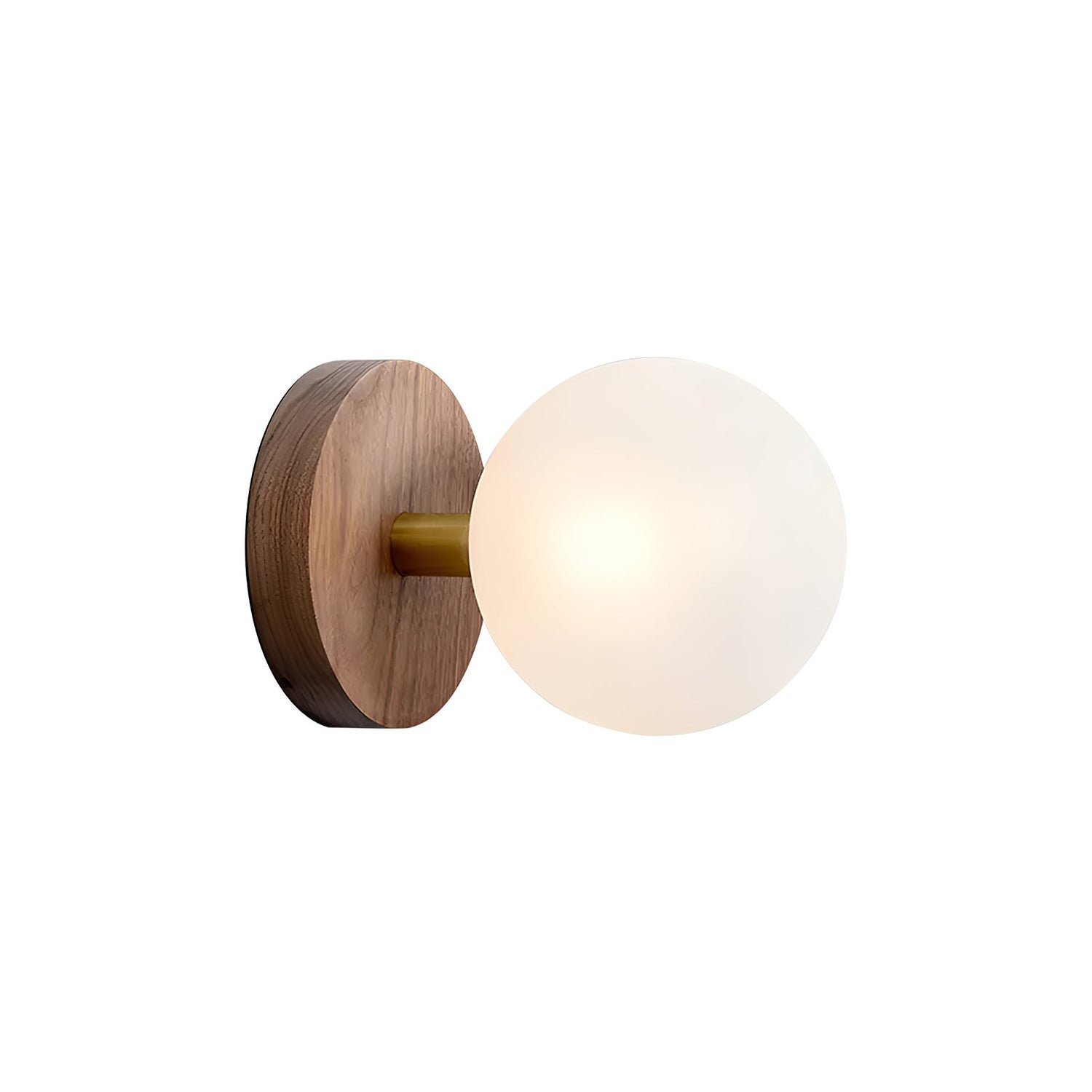 Kampy Farmhouse Walnut Wood Wall Light