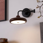 Kenshika Wooden Disc Black Wall Light - Lamp Outdoor